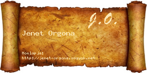 Jenet Orgona névjegykártya